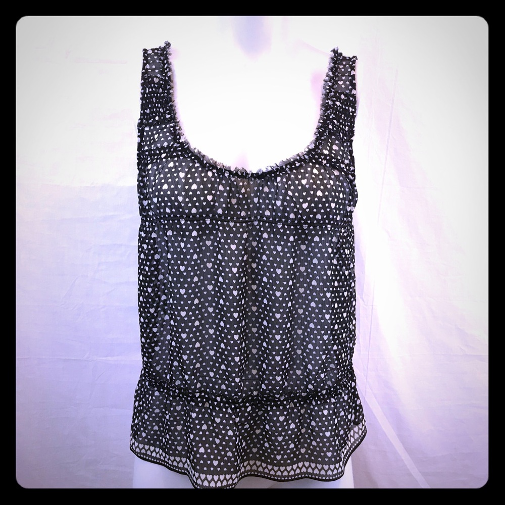 American Eagle Outfitters Sheer Heart Top